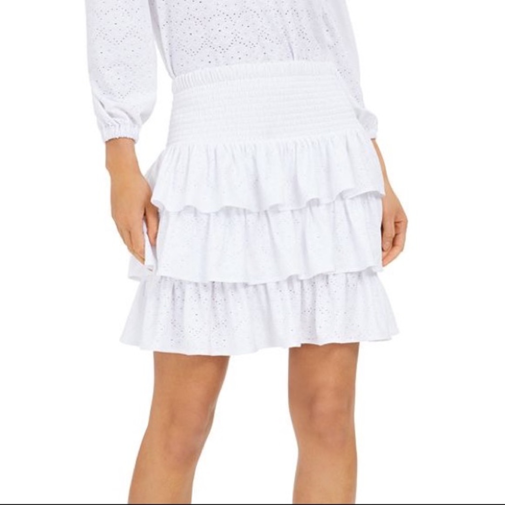Michael Kors Eyelet Tiered Skirt